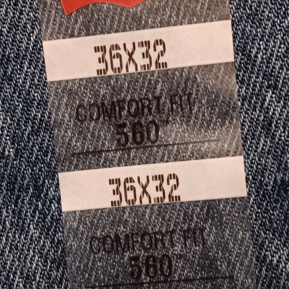 Levi 560 Comfort Fit Blue Jeans Brand New W-tags Men's Sz 36×32 Loose/ Tapered - Picture 9 of 10